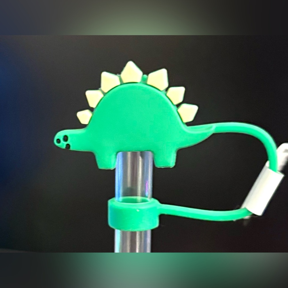 Green Dinosaur Stegosaurus 10mm Stanley Straw Topper